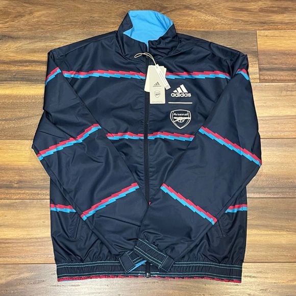 Adidas Arsenal FC Soccer 2022/23 Anthem Reversible Jacket  Men’s Large NWT - Picture 5 of 16